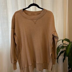 aerie tan crewneck sweatshirt